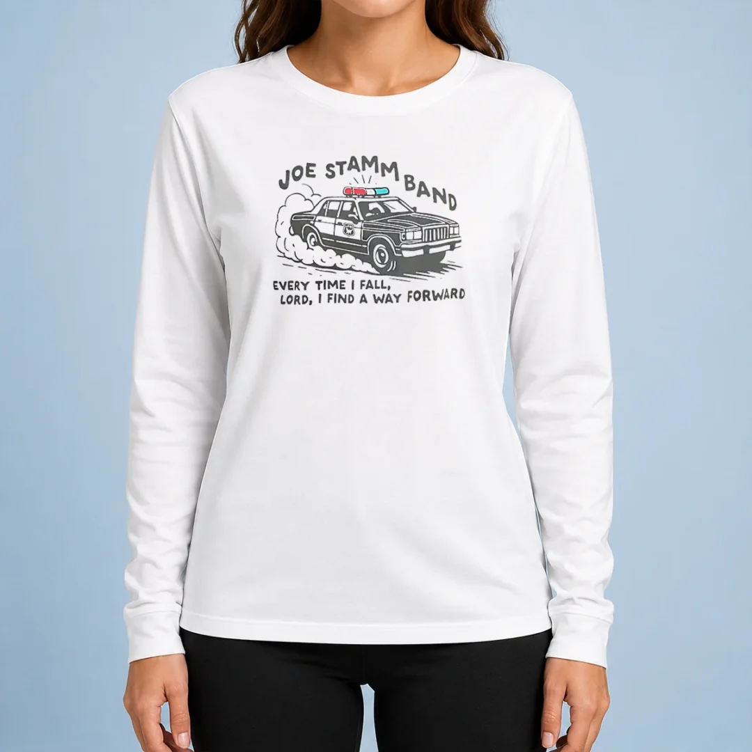 nice-joe-stamm-band-every-time-i-fall-lord-i-find-a-way-forward-police-car-long-sleeve-shirt Nice Joe Stamm Band Every Time I Fall Lord I Find A Way Forward Police Car Long Sleeve Shirt