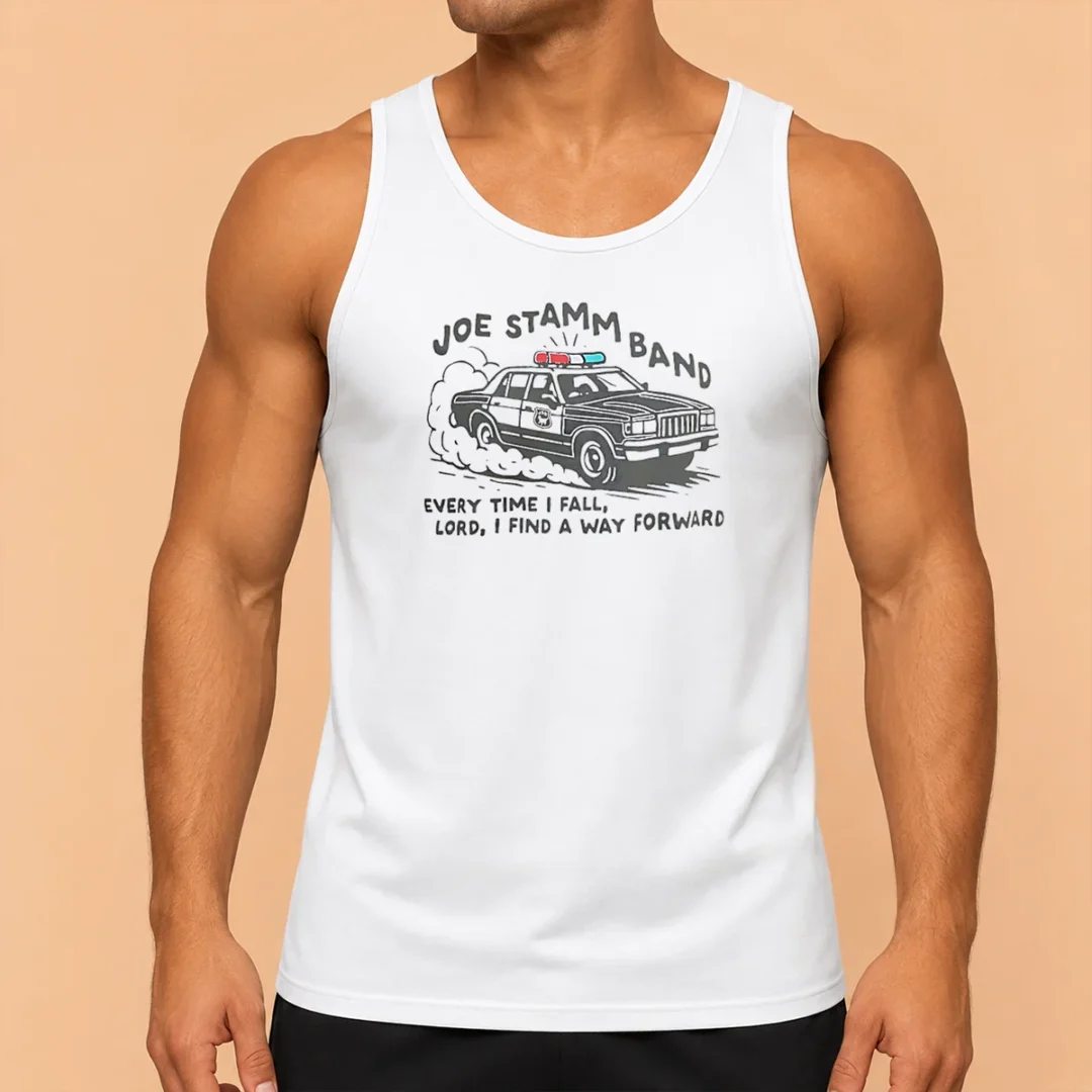 nice-joe-stamm-band-every-time-i-fall-lord-i-find-a-way-forward-police-car-tank-top Nice Joe Stamm Band Every Time I Fall Lord I Find A Way Forward Police Car Tank Top