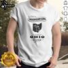 Nice Just A Michigan Girl In An Ohio World shirt displayed on a white background, short-sleeve casual tee