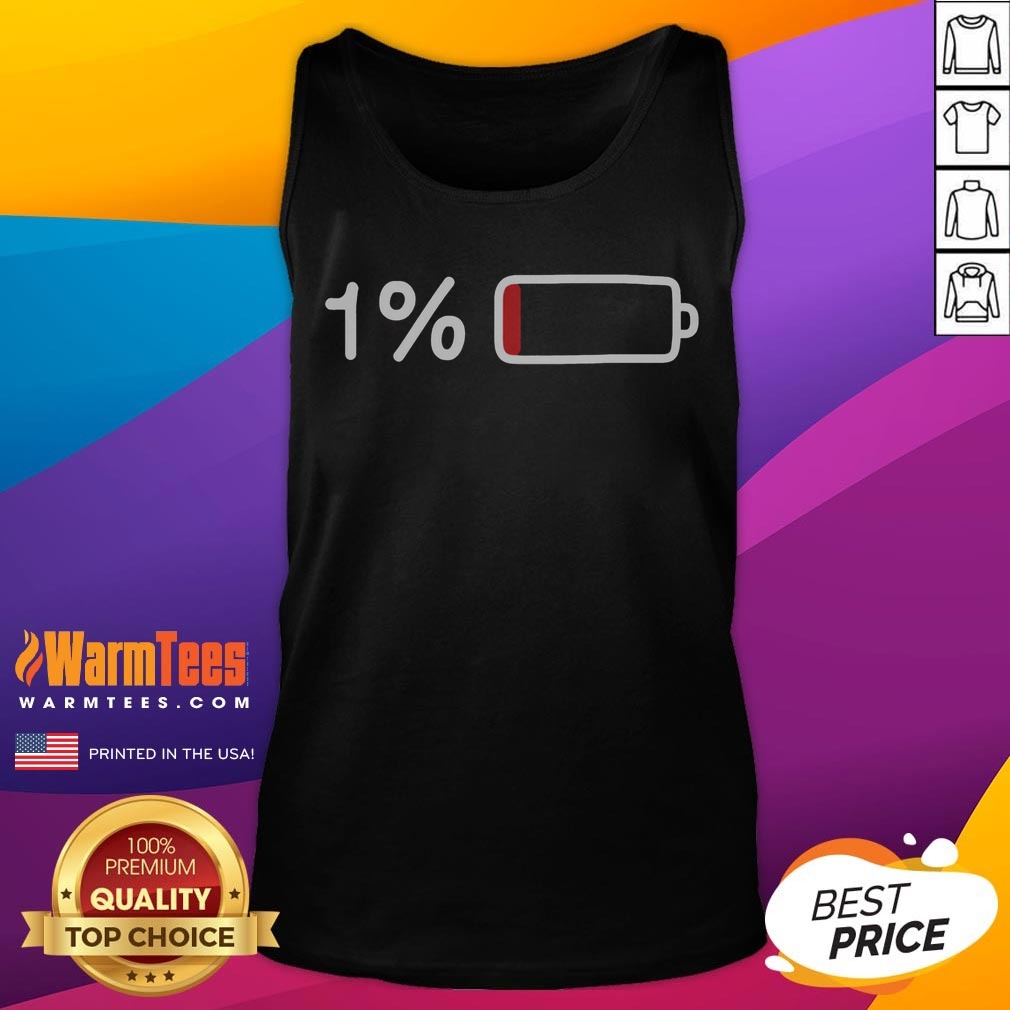 nice-low-battery-warning-tank-top Nice Low Battery Warning tank top in black, sleeveless casual top with bold white graphic text
