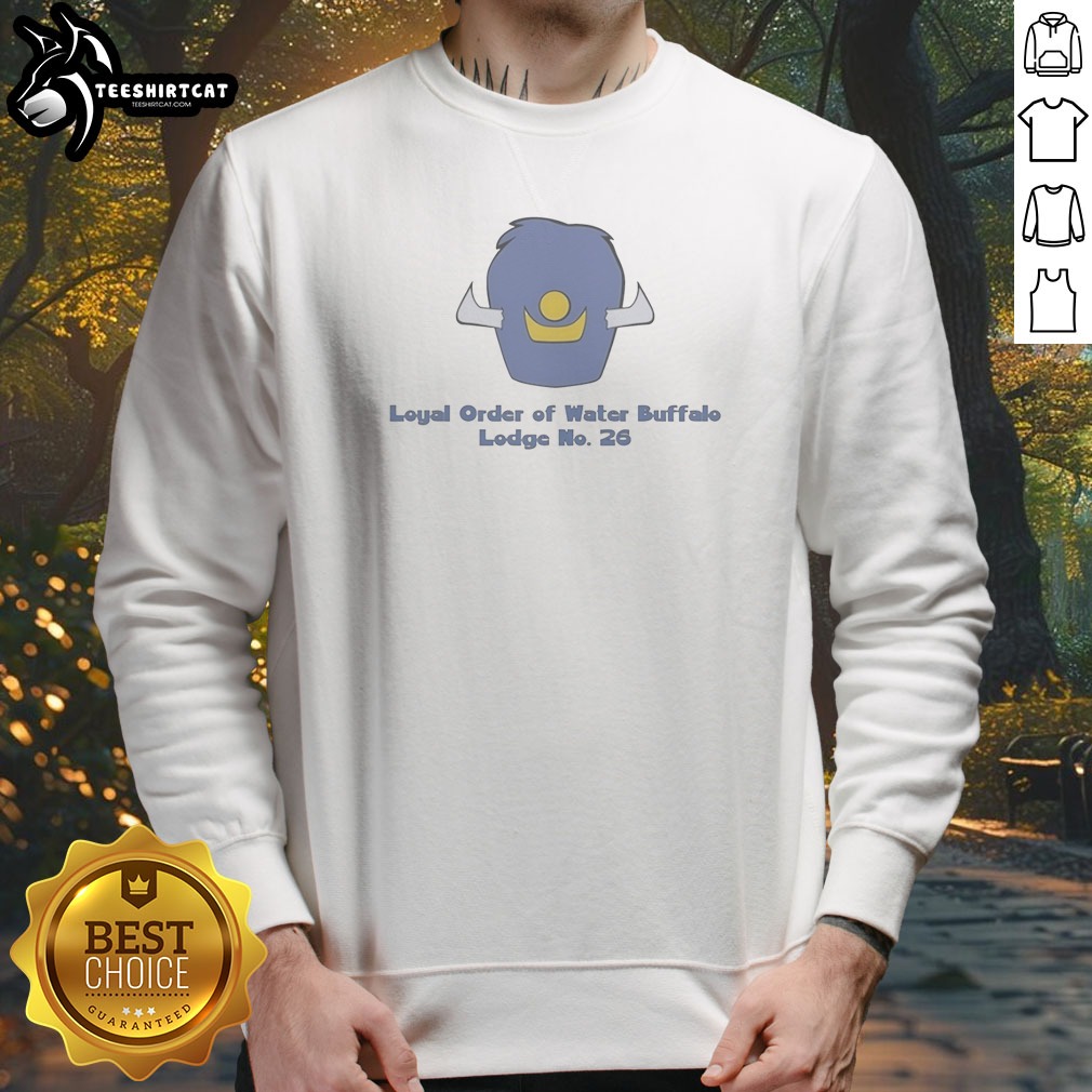 nice-loyal-order-of-water-buffalo-lodge-no-26-the-flintstones-cartoon-tv-series-sweatshirt Nice Loyal Order Of Water Buffalo Lodge No 26 The Flintstones Cartoon TV Series Sweatshirt featuring classic cartoon graphic on comfortable pullover