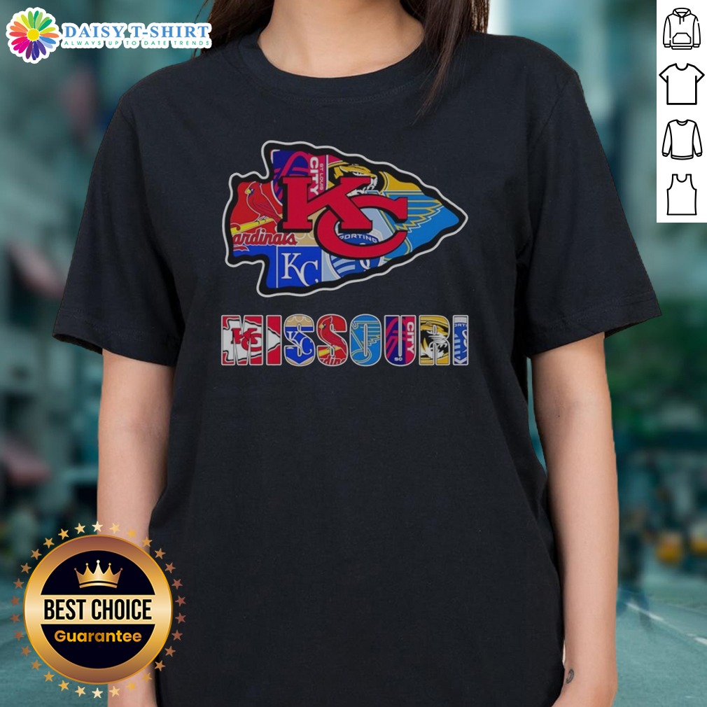 Nice MO Chiefs Royals Cardinals Blues Sporting Arrowhead Logo Ladies Shirt Nice MO Chiefs Royals Cardinals Blues Sporting Arrowhead Logo Ladies Shirt featuring a comfortable fit and vibrant design.