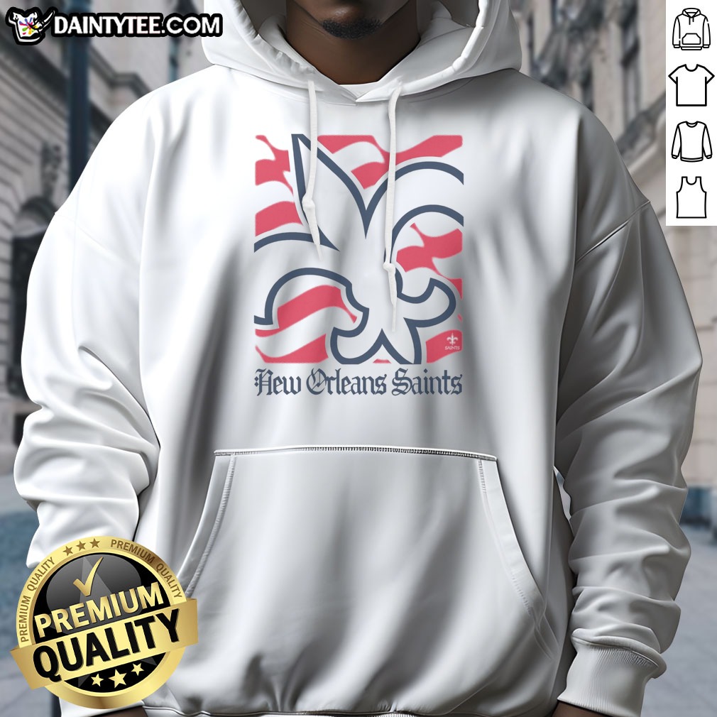 nice-new-orleans-saints-american-heritage-wordmark-hoodie Nice New Orleans Saints American Heritage Wordmark Hoodie featuring team logo and vibrant colors.