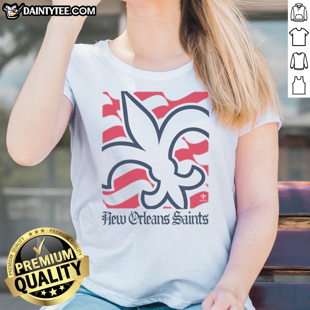 nice-new-orleans-saints-american-heritage-wordmark-ladies-shirt Nice New Orleans Saints American Heritage Wordmark Ladies Shirt featuring a comfortable fit and vibrant team colors