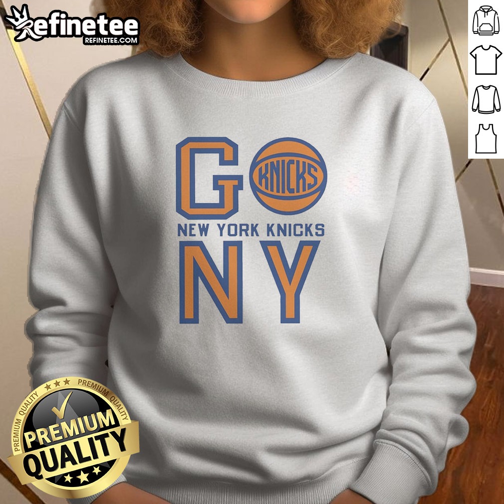 nice-new-york-knicks-go-new-york-knicks-ny-basketball-team-sweatshirt Nice New York Knicks Go New York Knicks NY Basketball Team sweatshirt in navy blue with team logo