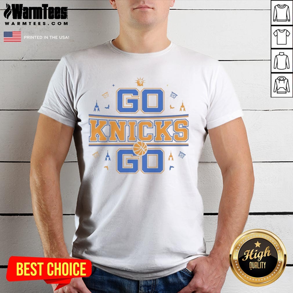 nice-new-york-knicks-nba-go-knicks-go-shirt-1 Nice New York Knicks NBA GO Knicks GO shirt displayed on a flat surface, showcasing vibrant colors and team logo.