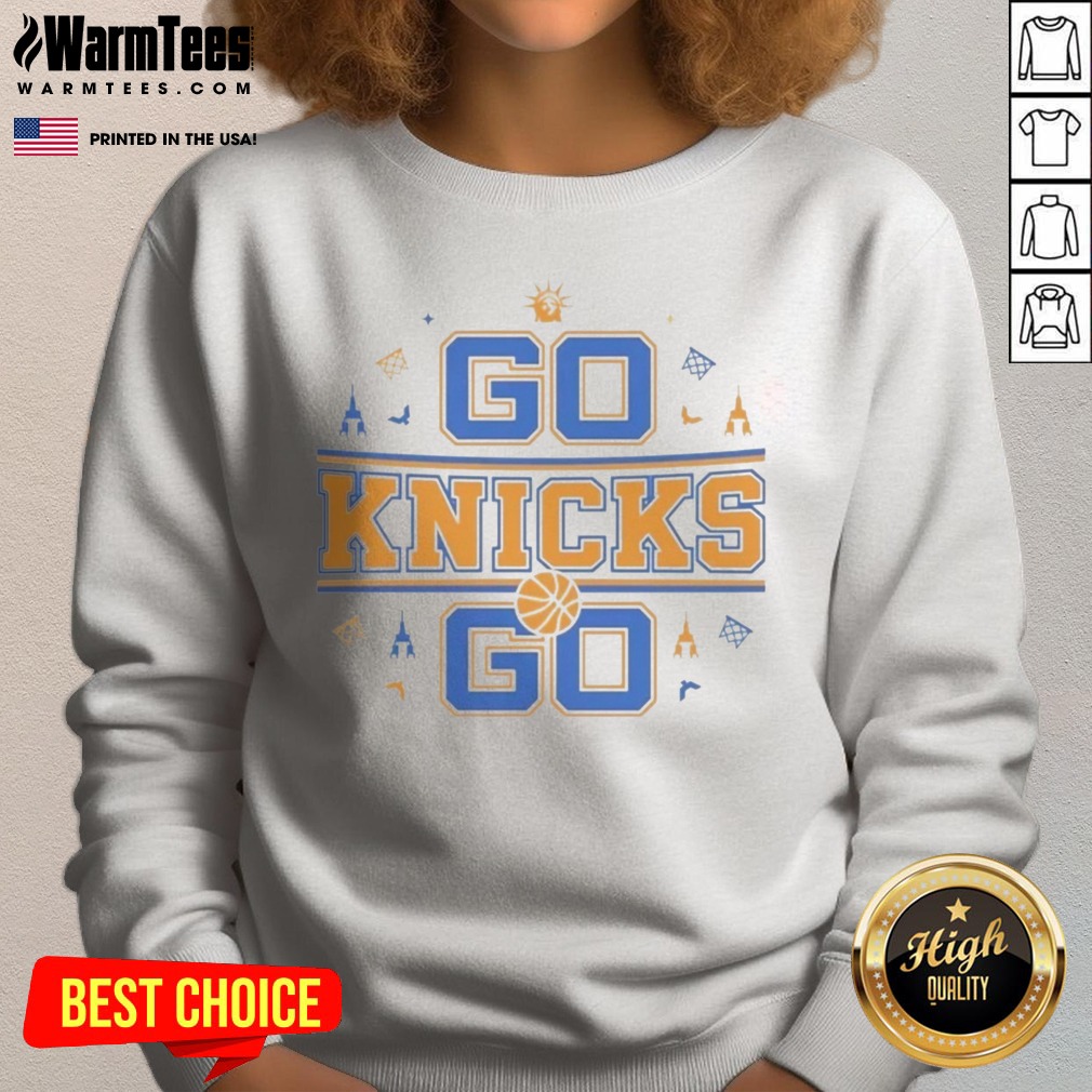 nice-new-york-knicks-nba-go-knicks-go-sweatshirt Nice New York Knicks NBA GO Knicks GO sweatshirt featuring vibrant team colors and logo.