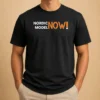 Nice Nordic Model Now! Slogan t shirt in white, classic crew neck short sleeve cotton tee