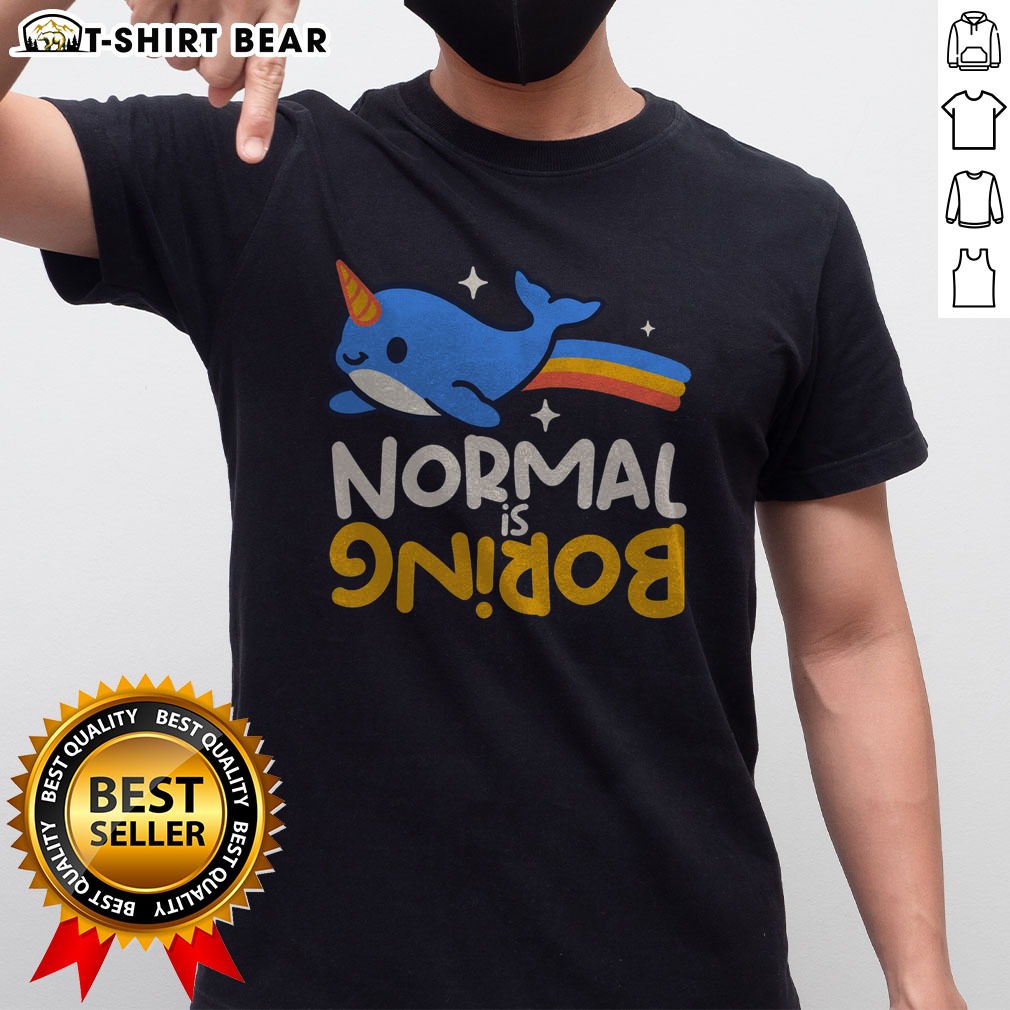 nice-normal-is-boring-narwhal-shirt Nice Normal Is Boring Narwhal Shirt featuring a playful narwhal design on a comfortable tee.