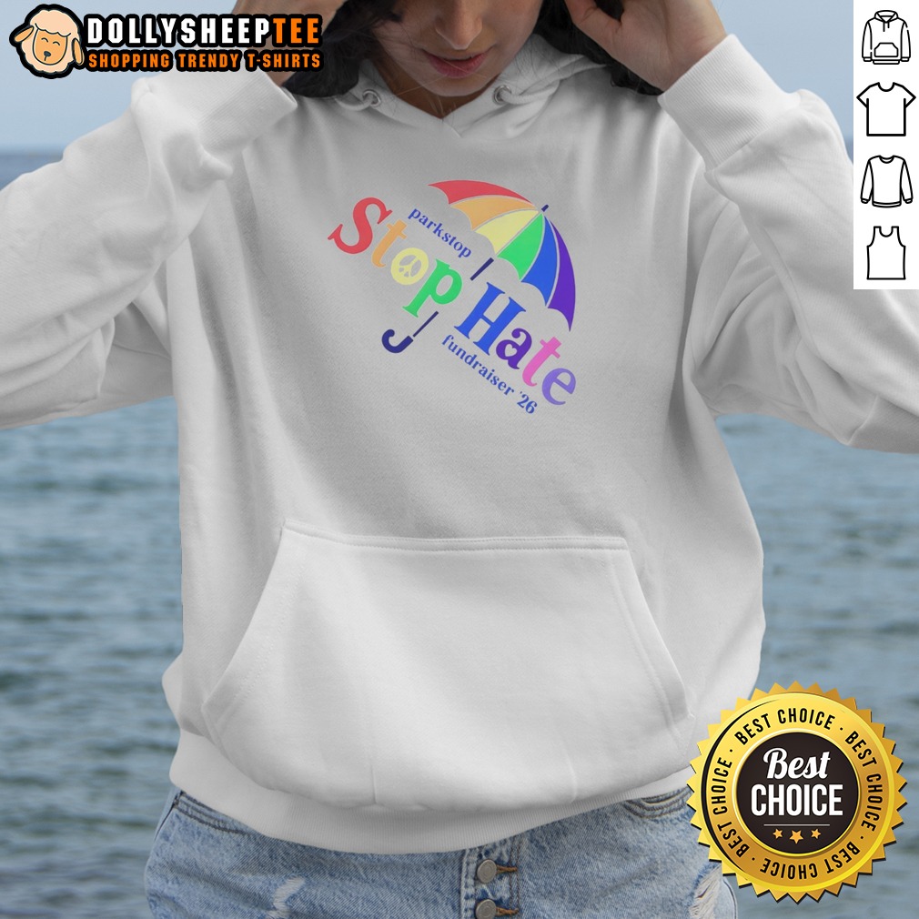 Nice Parkstop Stop Hate Fundraiser 26 Pride Rainbow Hoodie Nice Parkstop Stop Hate Fundraiser 26 Pride Rainbow Hoodie featuring vibrant rainbow colors and supportive message