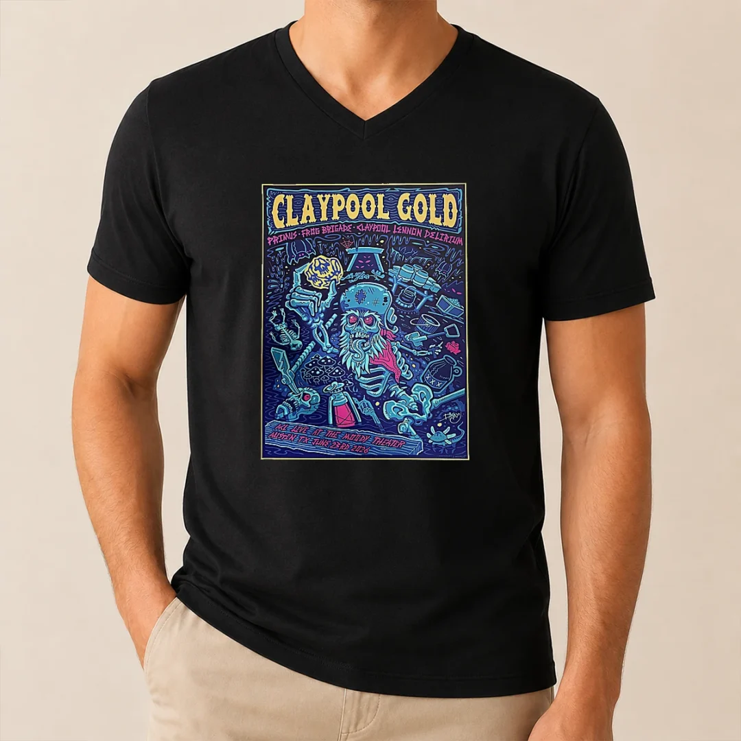 Nice Primus In Austin TX On June 23 2026 Tour Poster V Neck Shirt Nice Primus In Austin TX On June 23 2026 Tour Poster V Neck Shirt with short sleeves and soft fabric