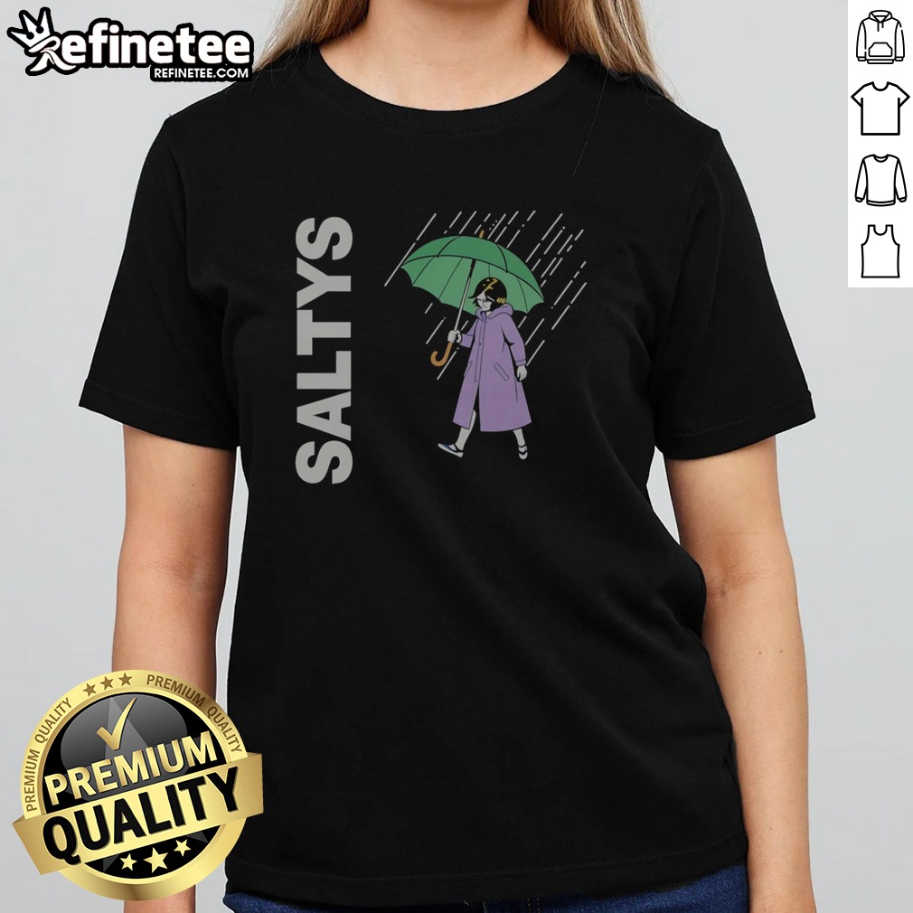 nice-saltys-umbrella-rain-shower-precipitation-downpour-wet-weather-stormy-day-girlt-shirt Nice Saltys Umbrella Rain Shower Precipitation Downpour Wet Weather Stormy Day girlt shirt displayed on a light background