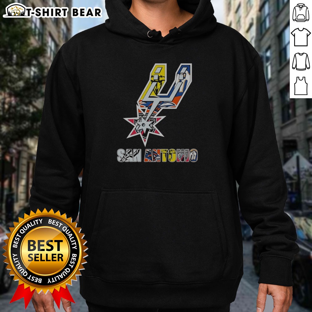Nice San Antonio Spurs Logos With Sports Team Hoodie Nice San Antonio Spurs Logos With Sports Team Hoodie showcasing team spirit and comfort.