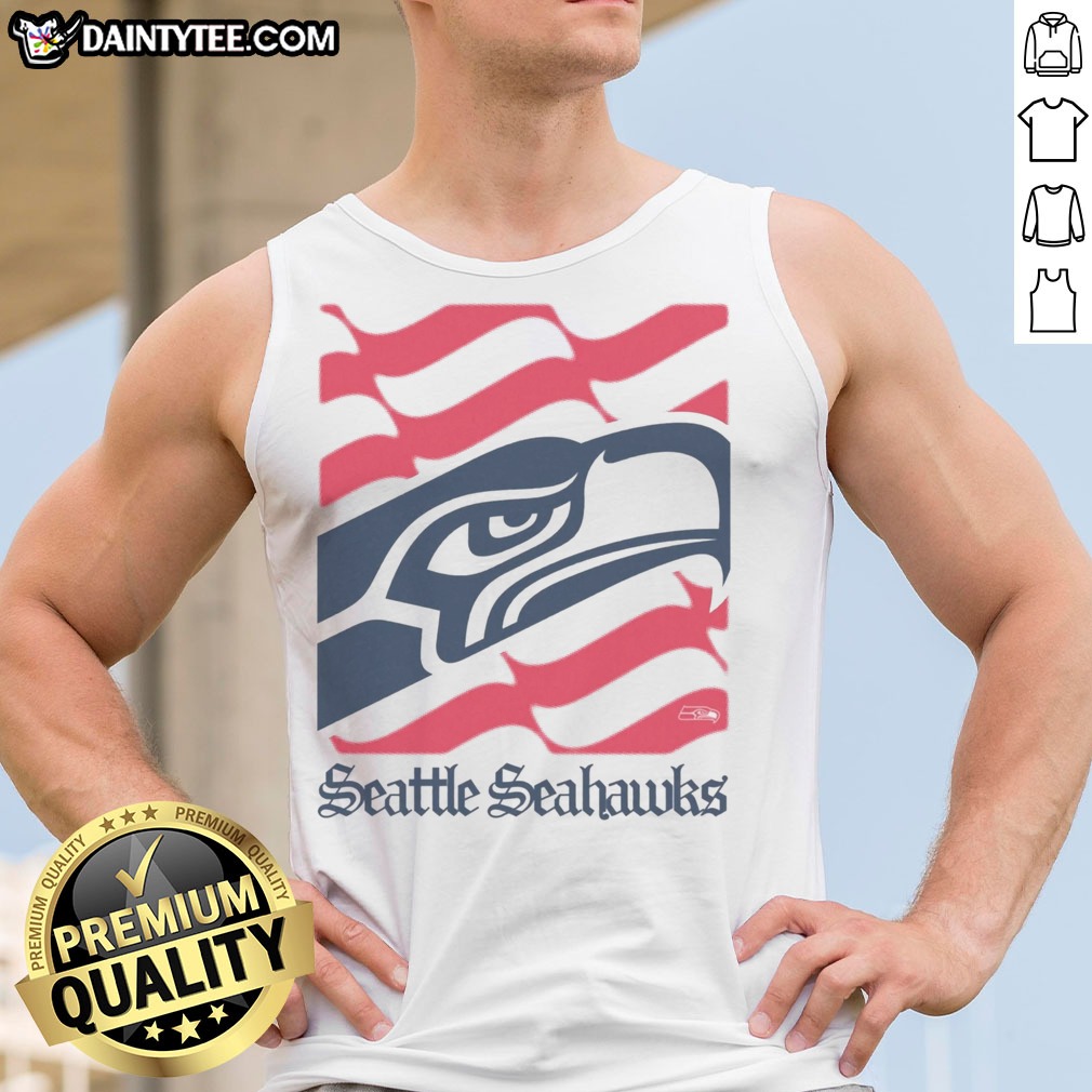 nice-seattle-seahawks-american-heritage-wordmark-tank-top Nice Seattle Seahawks American Heritage Wordmark Tank top featuring the iconic team logo