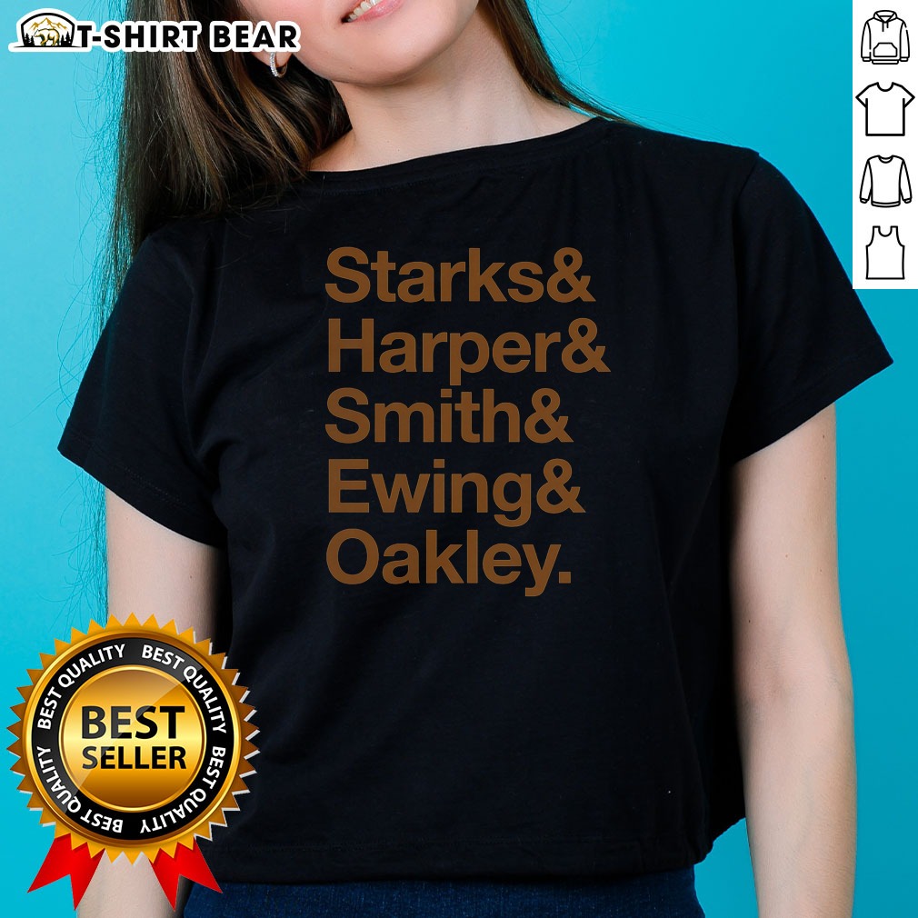 Nice Starks Harper Smith Ewing Oakley New York Knicks 1990s Basketball Roster Ladies Shirt Nice Starks Harper Smith Ewing Oakley New York Knicks 1990s Basketball Roster Ladies Shirt