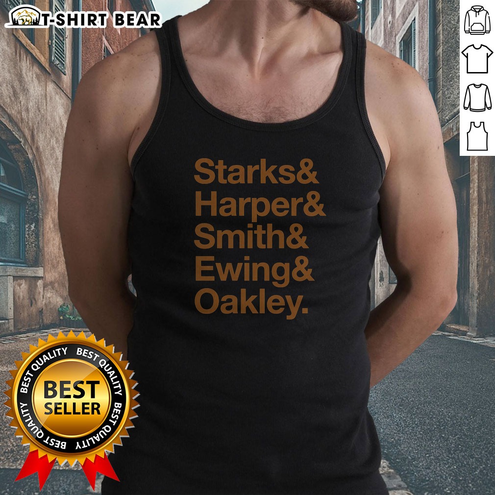 Nice Starks Harper Smith Ewing Oakley New York Knicks 1990s Basketball Roster Tank Top Nice Starks Harper Smith Ewing Oakley New York Knicks 1990s Basketball Roster Tank Top