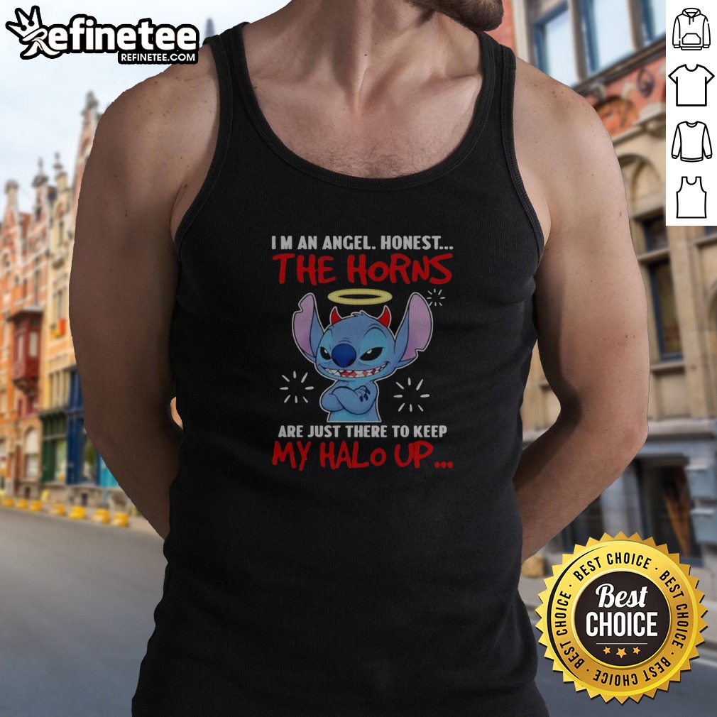 nice-stitch-i-m-an-angel-honest-the-horns-are-just-there-to-keep-my-halo-up-tank-top Nice Stitch I'M An Angel Honest The Horns Are Just There To Keep My Halo Up tank top featuring a playful graphic.