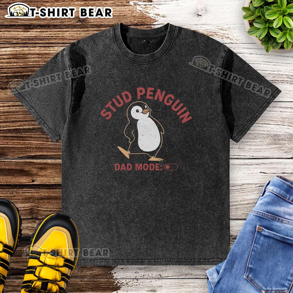 Nice Stud Penguin Washed T Shirt Cute Nice Stud Penguin washed t-shirt featuring a playful penguin graphic, perfect for casual wear and penguin lovers.