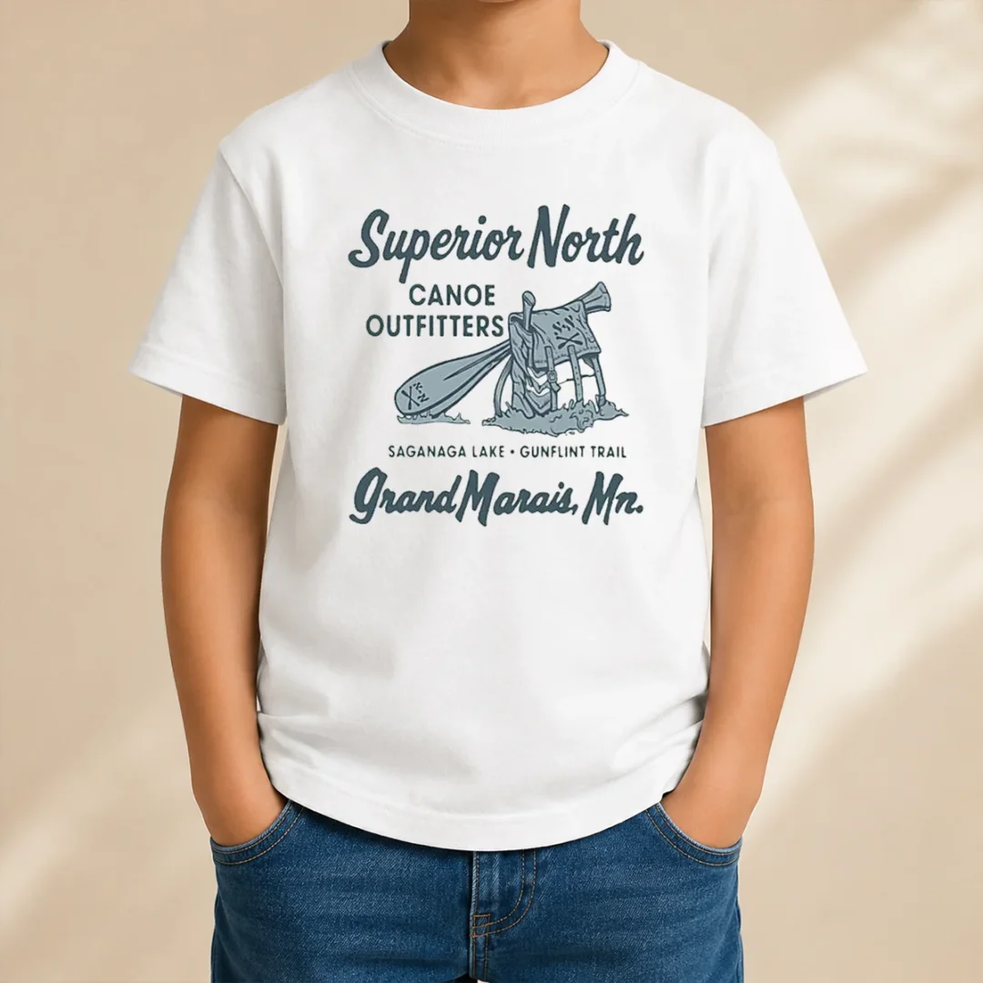 nice-superior-north-canoe-outfitters-kids-t-shirt Nice Superior North Canoe Outfitters Kids T-Shirt