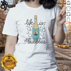 Pretty Ariel The Little Mermaid Life Is The Bubbles Disney Princess Wine Bottle Ladies Shirt