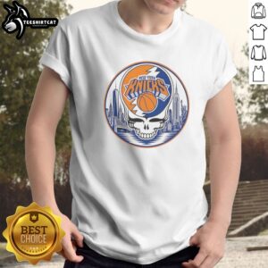 Original New York Knicks Grateful Dead Basketball Team Logo Shirt featuring vibrant colors and unique graphics