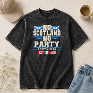 Good The Tartan Army No Scotland No Party Canada Mexico USA Flags Washed T Shirt in a soft, faded cotton fabric