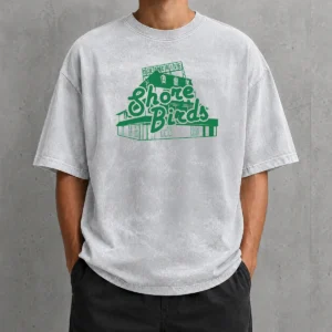 Official Jason Kelce Philadelphia Eagles Oceandrive Shore Birds Washed T Shirt in soft vintage fabric with team logo and design