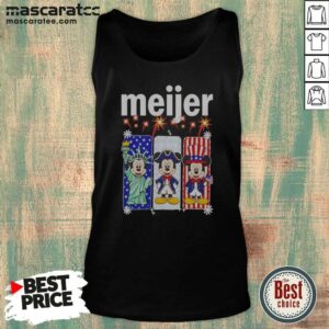 Awesome Meijer Mickey Mouse As Statue Of Liberty And Uncle Sam Patriotic tank top optimized with vibrant red, white, and blue colors