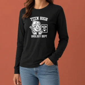 Funny Teen High Urology Dept Cartoon Doctor Long Sleeve Shirt