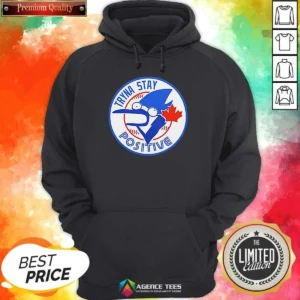 Funny Tryna Stay Positive Blue Jay Baseball Logo Hoodie