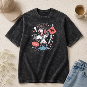 Premium Space Shame Washed T Shirt in soft cotton fabric with a vintage washed finish