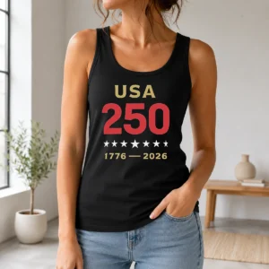 Official USA 250 1776 2026 Patriotic American Independence Anniversary Tank Top
