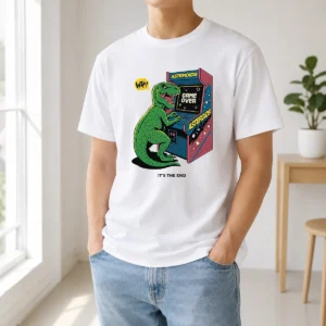 Nice Asteroids Game Over Dinosaur Funny