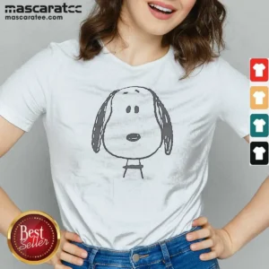 Hot Peanuts Snoopy Larger Than Life V-Neck Shirt