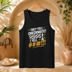 Pretty Chess Pawn King Checkmate Quote Tank Top