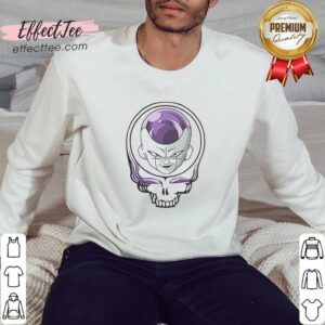 Good Frieza X Grateful Dead Skull sweatshirt optimized for showcasing vibrant graphic details.