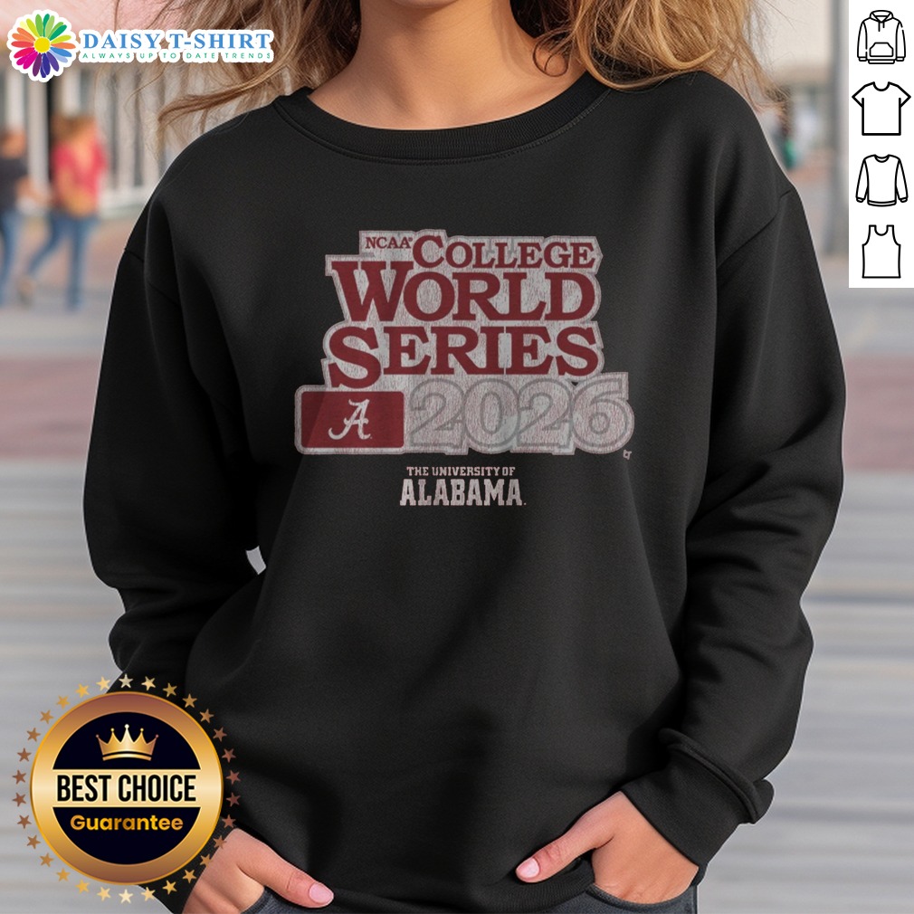 official-alabama-baseball-2026-college-world-series-sweatshirt-sweashirt Official Alabama Baseball 2026 College World Series sweatshirt showcasing team pride and spirit.