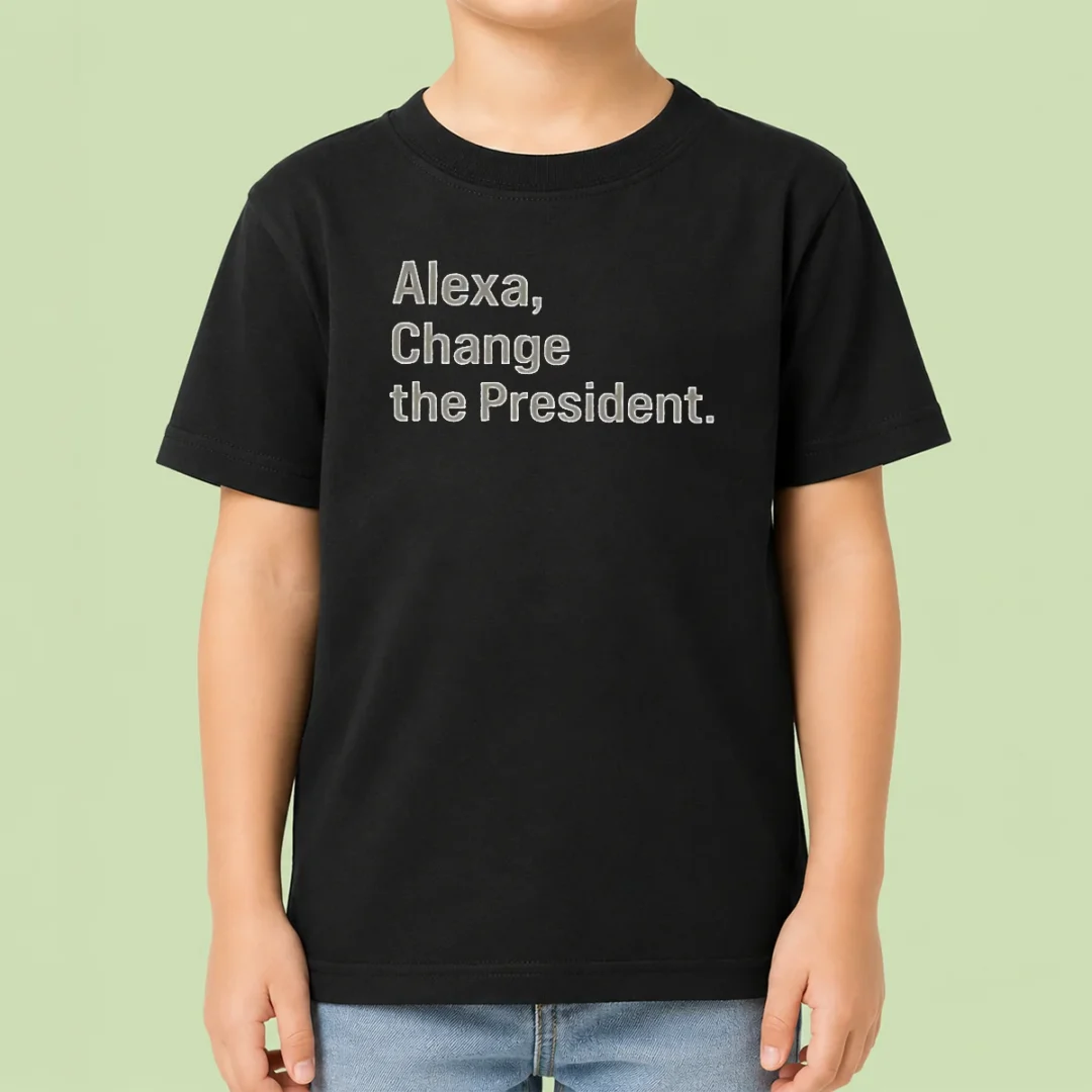 official-alexa-change-the-president-kids-t-shirt Official Alexa Change The President Kids T Shirt in vibrant colors, short-sleeve cotton tee for children