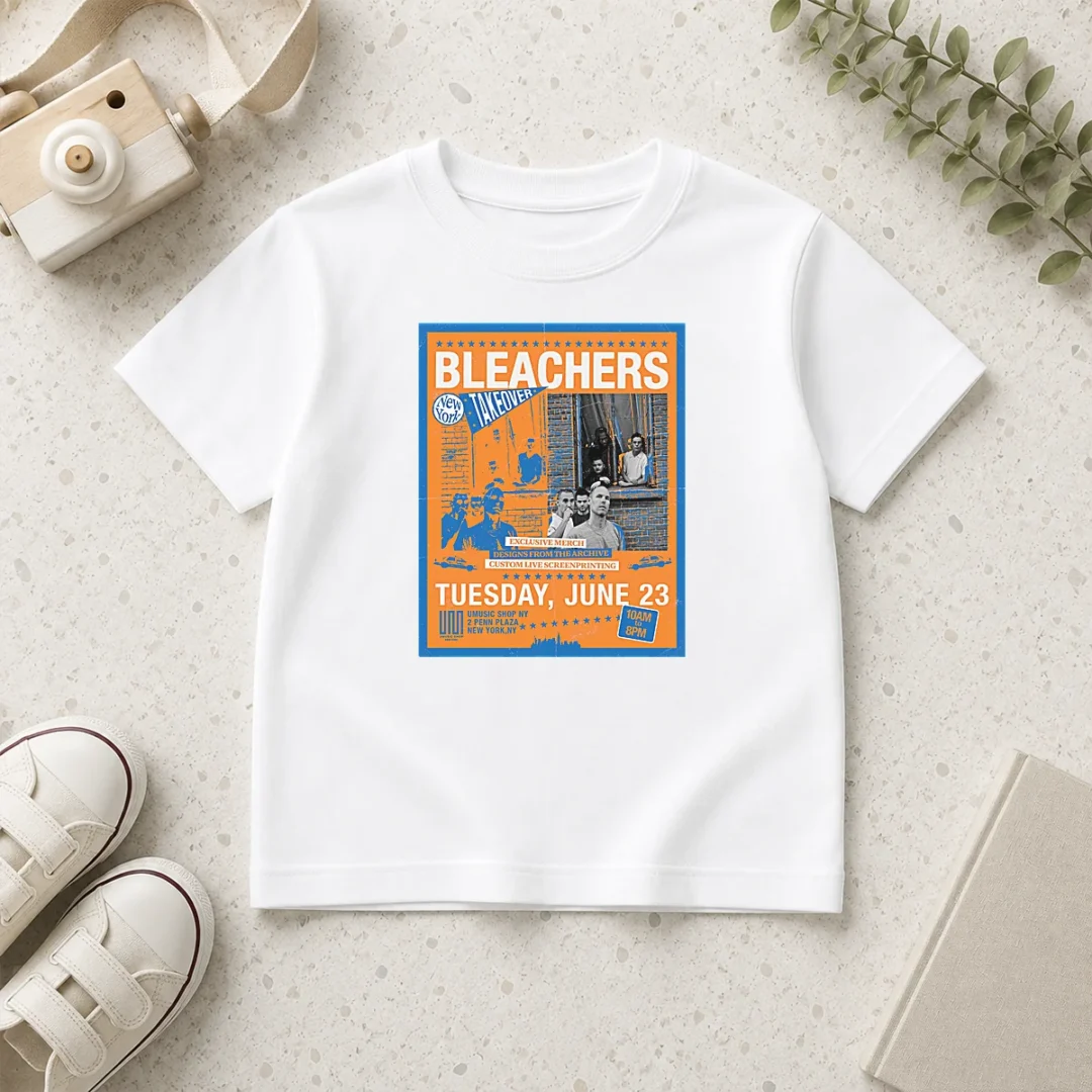 official-bleachers-jun-23-2026-new-york-ny-tour-poster-kids-t-shirt Official Bleachers Jun 23 2026 New York NY TOUR Poster Kids T-Shirt