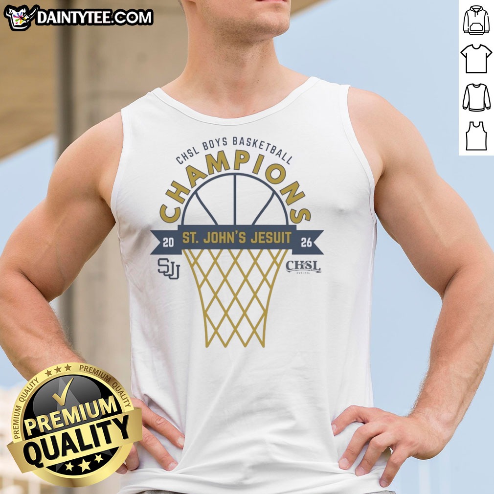 official-chsl-boys-basketball-champions-st-johns-jesuit-2026-sjj-est1926-tank-top-2 Official Chsl Boys Basketball Champions St Johns Jesuit 2026 Sjj Est1926 Tank top displayed in a vibrant setting