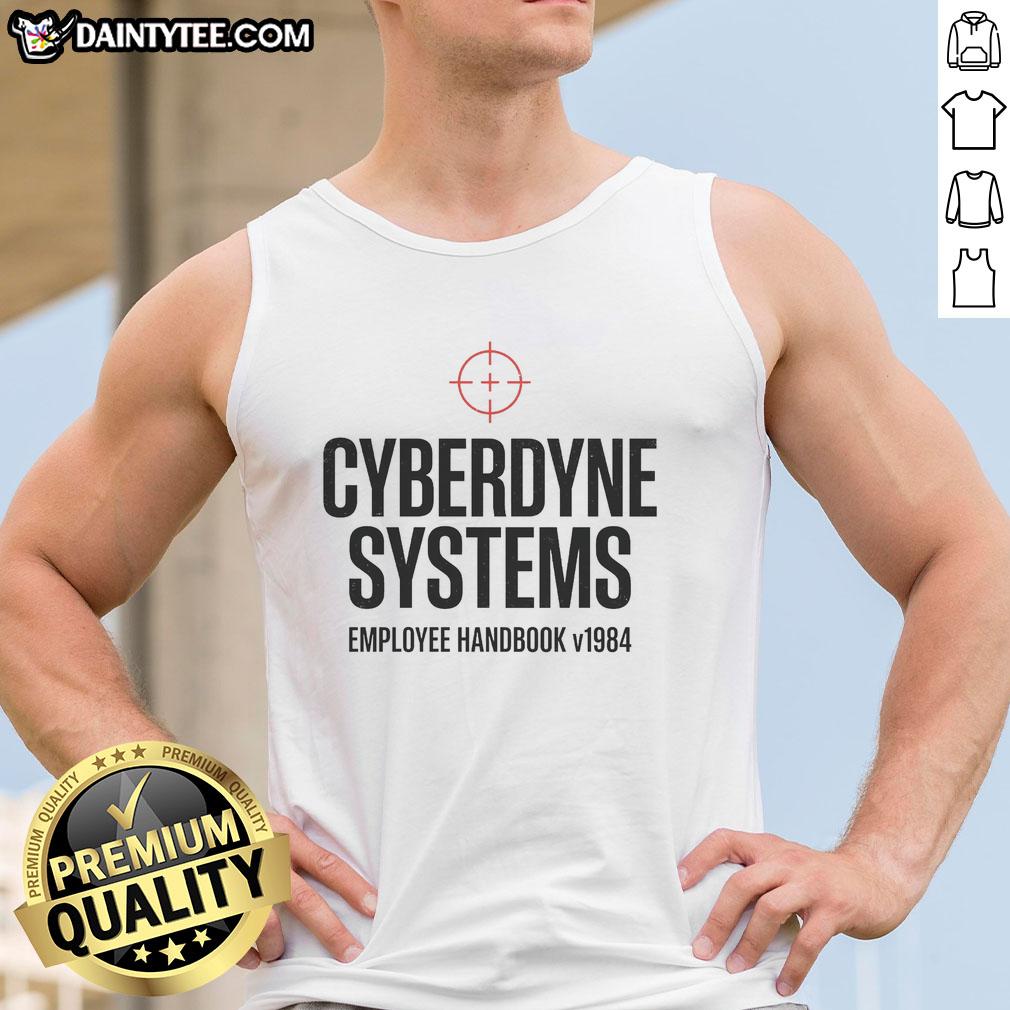 official-cyberdyne-systems-employee-handbook-v1984-tank-top Official Cyberdyne Systems Employee Handbook V1984 Tank top featuring a classic fit and soft fabric.