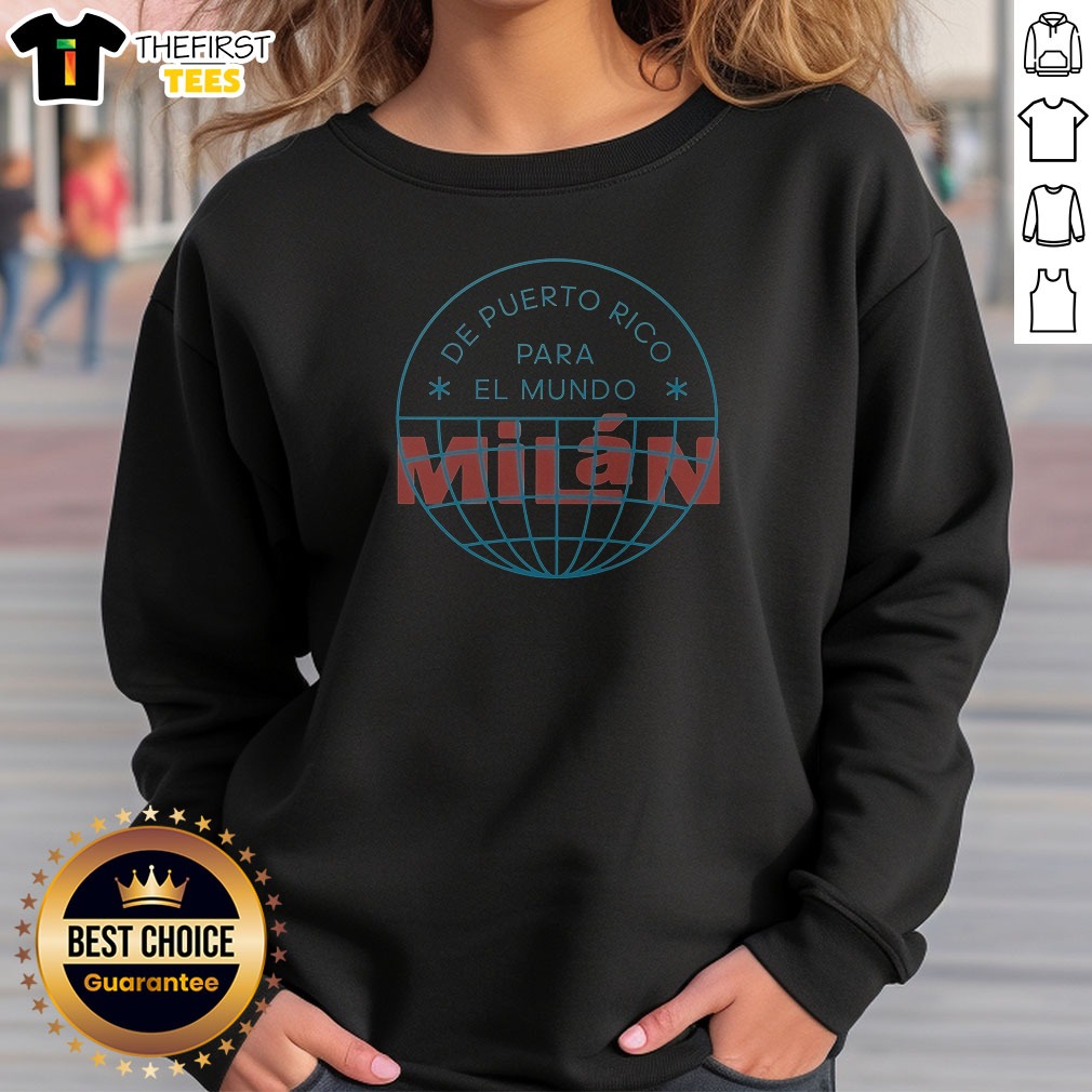 official-de-puerto-rico-para-el-mundo-mil-n-shirt-de-puerto-rico-para-el-mundo-milan-sweatshirt-2 Official De Puerto Rico Para El Mundo MiláN Shirt De Puerto Rico Para El Mundo Milan Sweatshirt in black, front view with bold white and red text