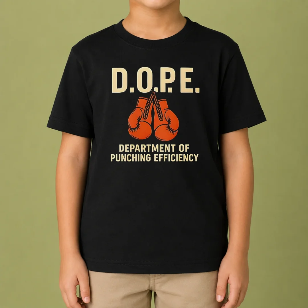 official-dope-department-of-punching-efficiency-kids-t-shirt Official DOPE Department Of Punching Efficiency Kids T-Shirt