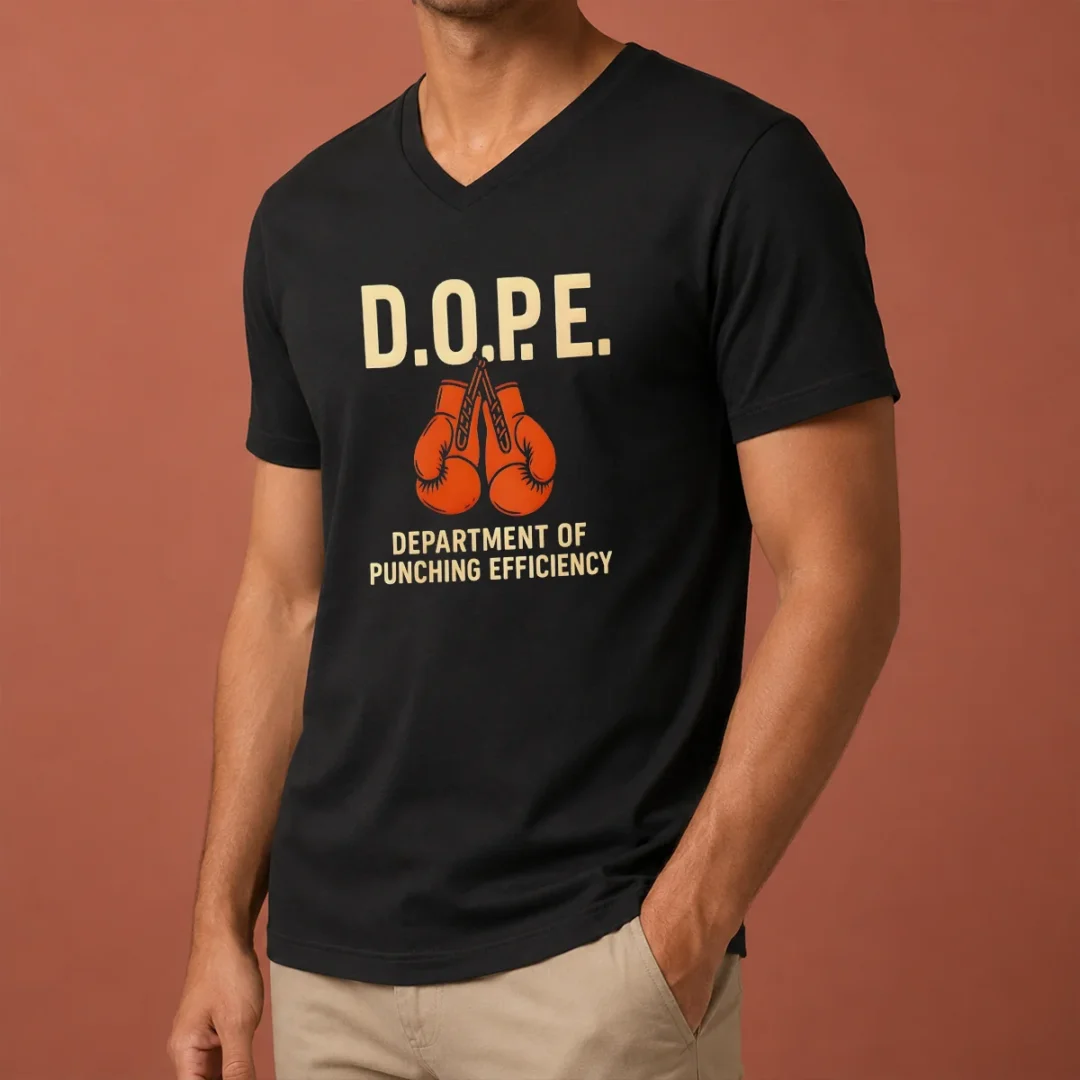 official-dope-department-of-punching-efficiency-v-neck-shirt Official DOPE Department Of Punching Efficiency V-Neck Shirt