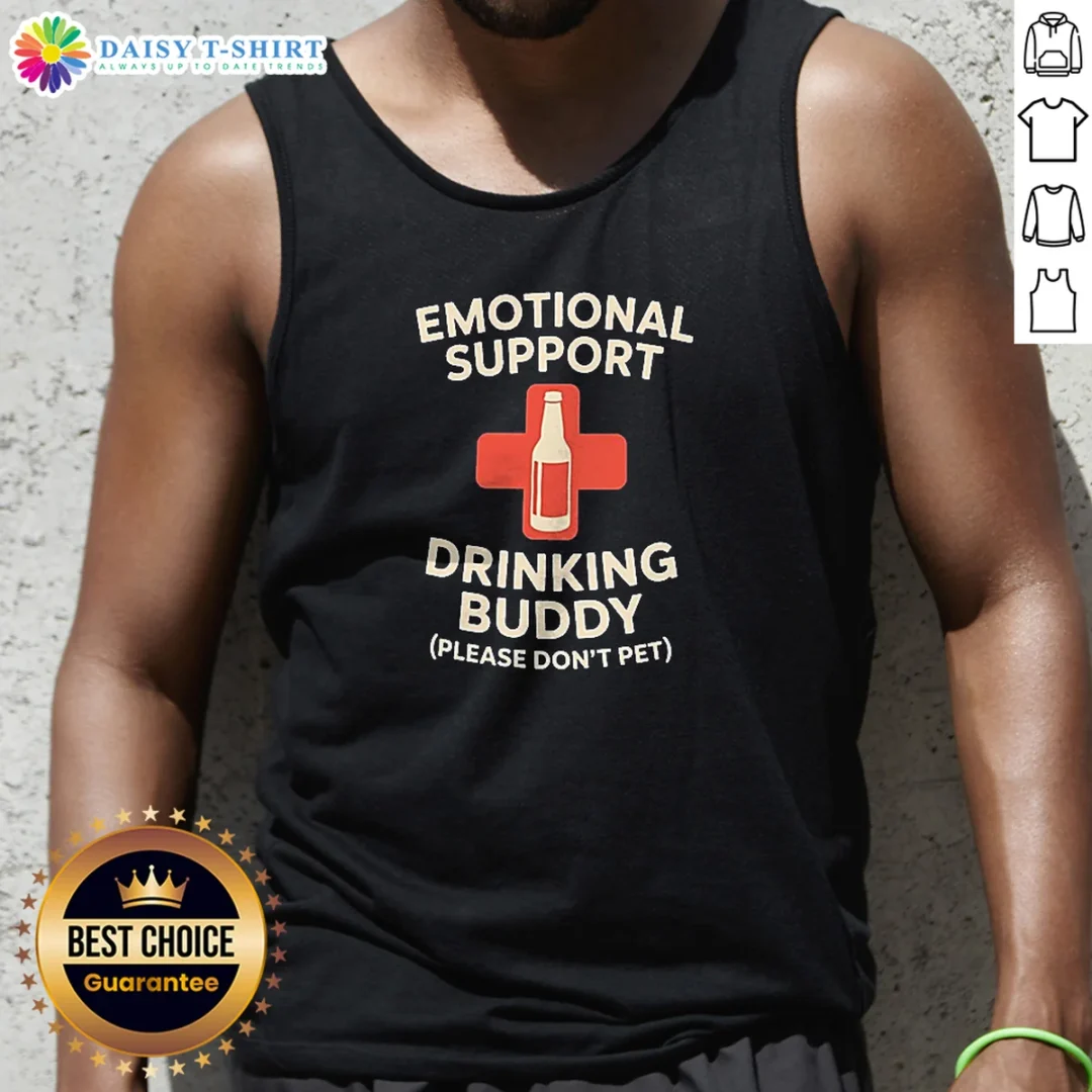 Official Emotional Support Drinking Buddy Tank Top Official Emotional Support Drinking Buddy Tank Top