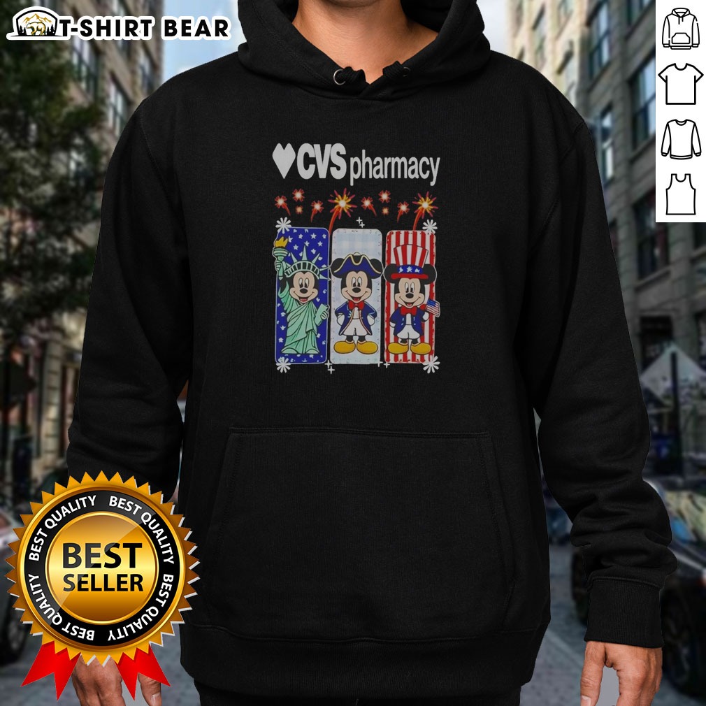 Official Heart CVS Pharmacy Mickey Mouse Statue Of Liberty USA Patriotic Hoodie Official Heart CVS Pharmacy Mickey Mouse Statue Of Liberty USA Patriotic Hoodie in navy blue with front graphic