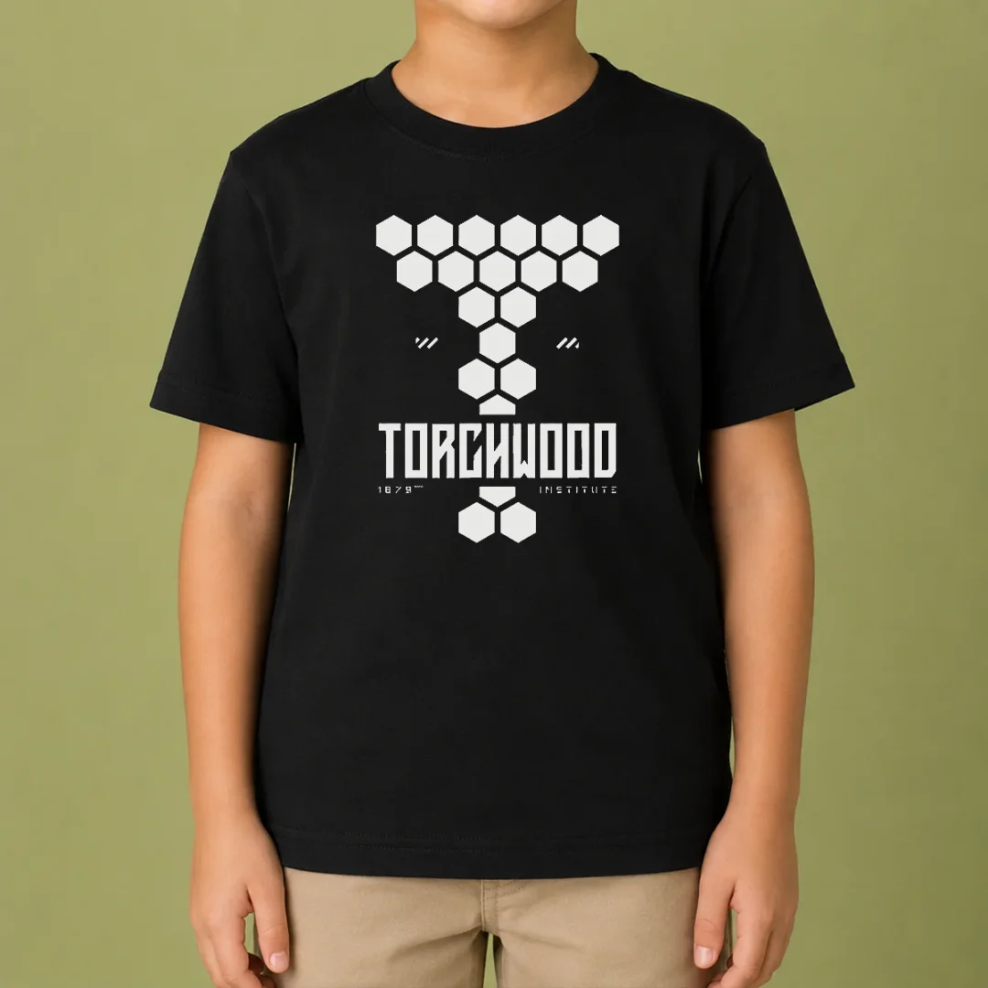 official-hex-rift-tech-torchwood-kids-t-shirt Official Hex Rift Tech Torchwood Kids T-Shirt
