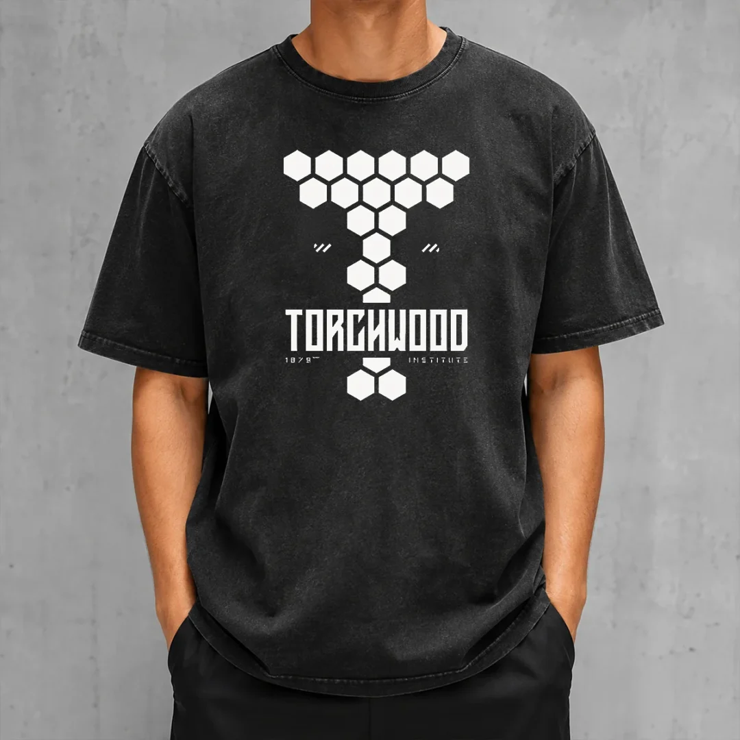 official-hex-rift-tech-torchwood-washed-t-shirt Official Hex Rift Tech Torchwood Washed T-Shirt
