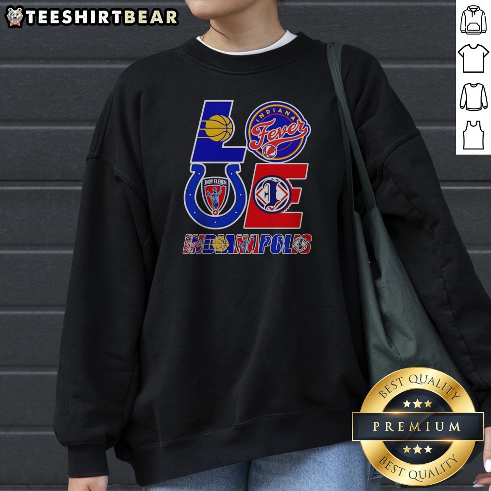 official-indianapolis-sports-teams-love-logos-sweatshirt Official Indianapolis Sports Teams Love Logos Sweatshirt featuring vibrant team logos and cozy fleece fabric