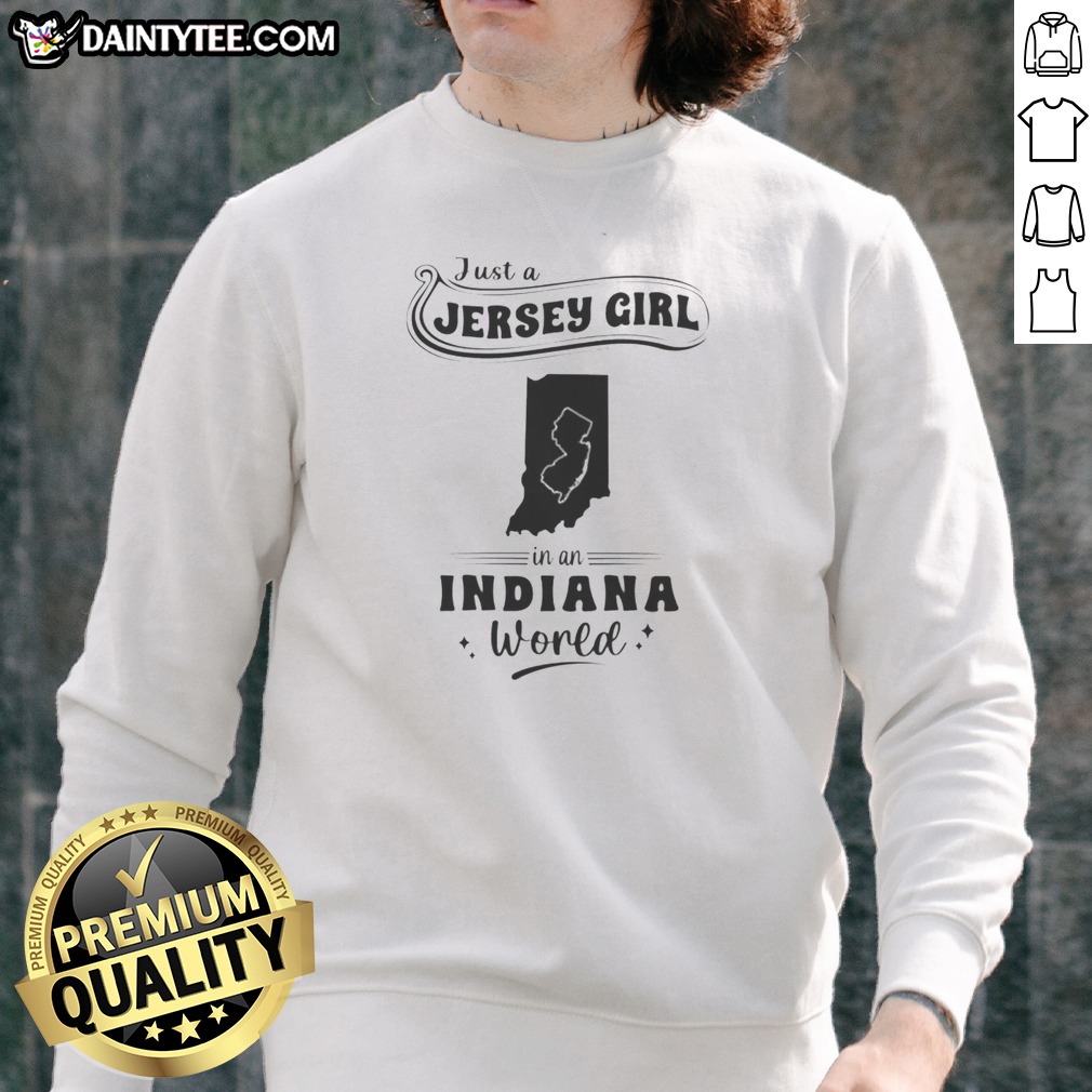 official-just-a-jersey-girl-in-an-indiana-world-sweatshirt Official Just A Jersey Girl In An Indiana World sweatshirt in dark gray, long sleeve casual pullover